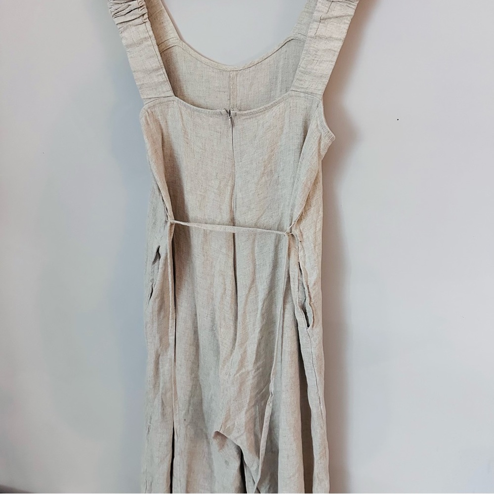 294. P. Cill Cotton Linen Lover's Sleeveless Jumpsuit Large Boho Bohemian